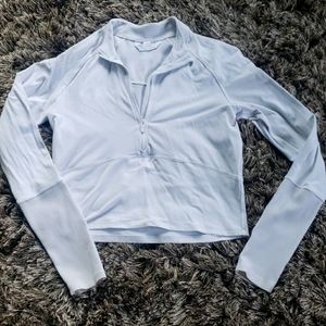 Lululemon white crop long sleeve